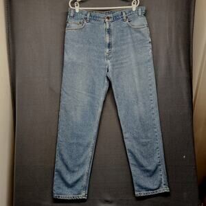 Levis Jeans 540 Men 36x31 Flex Blue Light Wash Brown Tab USA 90s Y2K Tag 38x32